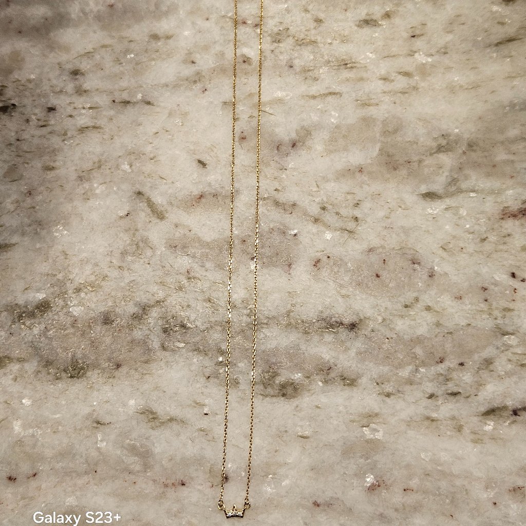 Rare Monica Rich Kosann Bridgerton Queen Tiara Poesy Diamond 18k Necklace Chain — image 3 of 8